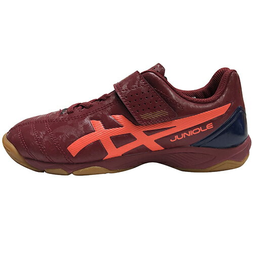 アシックス　Asics　ジュニア　ジュニオーレ5　IN　バーガンディ×フラッシュコーラル　フットサルシューズ　インドアシューズ　1104A010 601