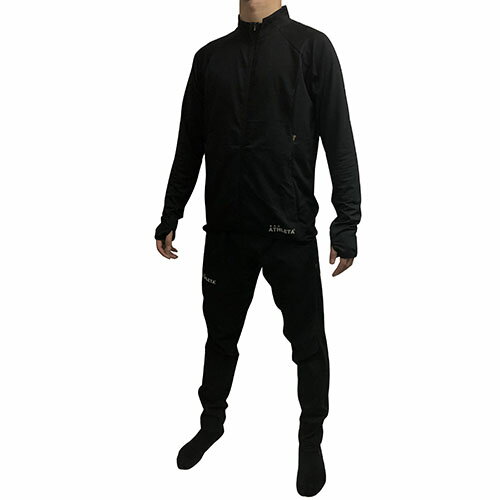 アスレタ ATHLETA エアーライトZIPジャケット&エアーライトロングパンツ ブラック 上下セット サッカー フットサル トレーニングウエア REI-113...