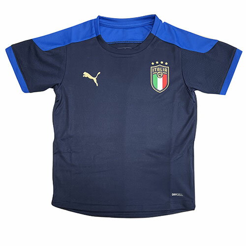 プーマ PUMA ジュニア FIGC イタリア代表 トレーニングシャツ 2020年 ピーコート ネイビー サッカー 半袖 プラクティスシャツ レプリカ 757345 04