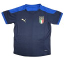 プーマ PUMA ジュニア FIGC イタリア代表 トレーニングシャツ 2020年 ピーコート（ネイビー） サッカー 半袖 プラクティスシャツ レプリカ 757345 04