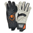 ウールシュポルト uhlsport スピードコンタクトスーパーグリップ+ハーフネガティブ ブラック×フローオレンジ サッカー GKグローブ キーパー手袋 101...