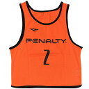 ペナルティ　PENALTY　ビブス番号入　10枚セット　（2番〜11番）　Fオレンジ　サッカー　フットサル　トレーニンググッズ　pe2641-55