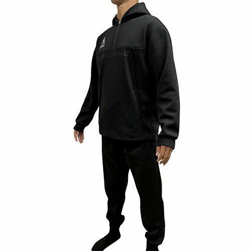 スボルメ SVOLME トレスウェットハーフZIPフーディーSDG&トレスウェットロングパンツSDG ブラック 上下セット サッカー フットサル スウェット 1...