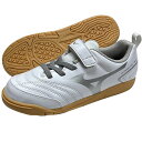 ミズノ MIZUNO モナルシーダ NEO 2 CLUB KIDS IN ホワイト×シルバー ジュニア フットサルシューズ インドアシューズ p1gg2326-...