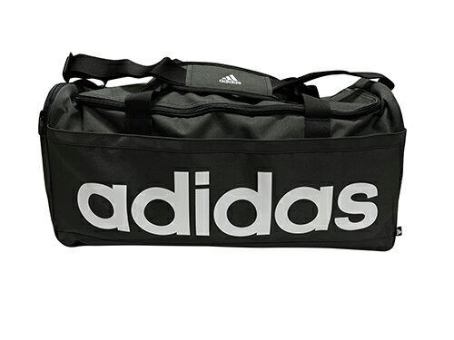 アディダス adidas エッセンシャル リニア ダッフルバッグ M ブラック 39L サッカー フットサル バッグ eaw86-ht4743