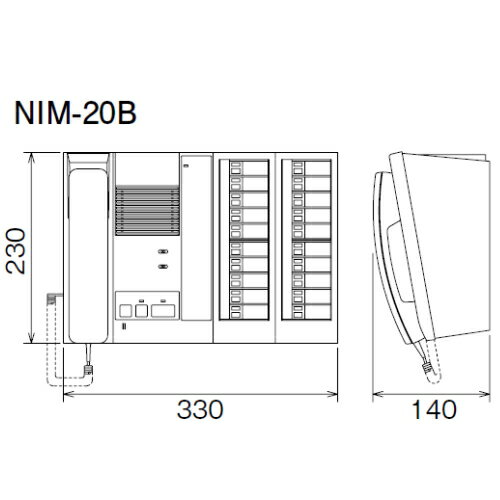 [ NIM-20B ] アイホン 拡声式インターホン NIM 親機 20局用 卓上型 [ NIM20B ]