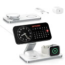 KEEPRO ワイヤレス充電器 3in1 折り畳み式 Magsafe充電器 同時に3つのデバイス充電 15W/10W/7.5W マルチ充電スタンド マグセーフ充?電器 マグネット式 iPhone/Apple Watch/ に対応 無線充?電器 出張、旅行