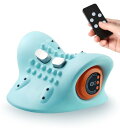 AdnnHel 首 ネックケア ネックリラックス リラクゼーション器 Type-C充電式 軽量 EMS 加温 振動 操作簡単 リモコン可能 プレゼント 父の日 母の日 記念日 誕生日 男女兼用 日本語説明書 (blue)