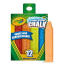 クレヨラ (Crayola) チョーク 水でおとせる ジャンボチョーク 屋外用 12色 512012 正規品