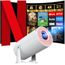 【2025年4月新機種・最新Android TV 13.0搭載 20000LM 270°回転】プロジェクター 小型 1080P 4K対応 プロジェクター 天井投影 自動台形補正 Bluetooth5.3 HiFiスピーカー内蔵 ホームプロジェクター 家庭用 5