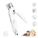 ANGEL CITIZ 猫爪切り ペット用爪切り 犬爪切り 【LEDで血管バッチリ】 高輝度LEDライト付き 電動爪やすり 爪研ぎ 2in1 爪収納ボックス付き 飛び散り防止 TYPE-C充電式 深爪防止 犬猫用 電動爪トリ