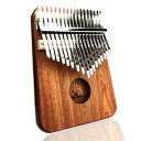 Hostaro カリンバ 親指ピアノ kalimba 17キー ソリッド 楽器 人気 保護ケース付き 初心者向 日本語マニュアル(エレガント)オクメ材