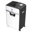 HP 電動シュレッダー 業務用 (30L / 5-10人用) 静音65dB 18ヶ月メーカー保証 / 2x15mmマイクロカット16枚同時細断 (オフィス/事務所/家庭用) 連続細断30分間 大容量ダストボックス(600枚収納)/ キャ