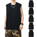 Ncfabg タンクトップ メンズ 3枚組 5枚組 綿100% メンズ ノースリーブ tシャツ 半袖 夏服 抗菌防臭 吸汗速乾 通気性 柔らかい インナーシャツ 肌着 ゆったり 大きいサイズ (JP, アルファベット, M,