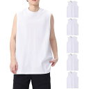 Ncfabg タンクトップ メンズ 3枚組 5枚組 綿100% メンズ ノースリーブ tシャツ 半袖 夏服 抗菌防臭 吸汗速乾 通気性 柔らかい インナーシャツ 肌着 ゆったり 大きいサイズ (JP, アルファベット, M,