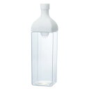 HARIO(ハリオ) カークボトル 1200ml ホワイト 樹脂製 縦横 ピッチャー 茶こし付き 日本製 KAB-120-W
