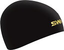 SWANS(スワンズ) 日本製 競泳用 スイムキャップ SA-10S BK ブラック シリコーンキャップ FINA承認モデル