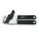 VICTORINOX(ビクトリノックス) 缶切り 簡単に缶のふたを開けることができる缶オープナー ブラック 円形刃の手動式 栓抜き付き カンオープナー 7.68...