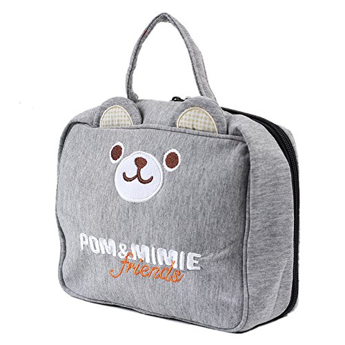 POM&MIMIE 消臭機能付きおむつポーチ・トラベルポーチ POMグレー POM&MIMIE 消臭機能付きおむつポーチ・トラベルポーチ POMグレー