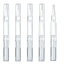 ツイストペン 5本入り 5ml 透明 詰め替え メイク容器 ねじれブラシ 回転式 化粧品 ネイルオイル 香水 リップグロス チューブ ブラシヘッド付き 小分けボトル 旅行小物