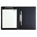 Costowns 二つ折り ダブルクリップファイル 横型 縦型クリップ バインダー クリップボードpu レザー 1本入ペンホルダー付き A4 100枚A4資料用紙が収納可 書類契約フォルダー 事務用品 入職プレ
