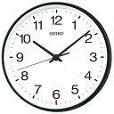 セイコークロック(Seiko Clock) 掛け時計 電波 アナログ 金属枠 黒 直径270×48mm KX268K