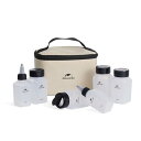 Naturehike ポータブル調味料ボトルセット 調味料容器 調味料入れ 調味料保存容器 調味料ケース アウトドア キッチン用品 液体防漏 収納袋付属 (6点セット/8点セット)(6個セット)