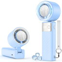 ハンディファン【2025新登場 -20℃瞬間冷却】,扇風機 ハンディ冷感プレート付き 1-199段階風量調整 7枚羽根 20時間連続冷却 5400mAh大容量バッテリー Type-C充電 LEDパワー&風速表示 折りたたみ式