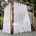 ガゼボ用防水屋外カーテン 防水シアーカーテン 風を通す雨よけベランダカーテン 保温保冷 断熱 遮光 耐久性のある遮光カーテン 寝室/パティオ/バルコニー/庭用 (白 2個, 幅 132x高 274cm)