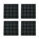 mitas 防振マット 4枚セット 衝撃吸収 防音 ゴムメッシュ構造 滑り止め 置くだけ簡単 防音マット 家電用 緩衝パッド 騒音対策 床キズ防止 防振ゴムパッド スピーカー 洗濯機 冷蔵庫 家具下 滑