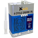 AZ(エーゼット) バイク用 4サイクル エンジンオイル 4L 【10W-40/MA2/100%化学合成油/2輪用】 MEA-012/EG044/ONROAD