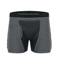 紳士用失禁パンツ 250cc吸水可能 介護用失禁ショーツ 漏れ防止 男性用尿漏れパンツ メンズ 竹繊維消臭加工 失禁対策 防水下着 抗菌 洗える (L, グレー...