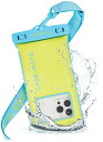 Case-Mate IP68 防水フォンポーチ - 旅行、ビーチ、クルーズ船必需品 - クロスボディランヤード付きフローティング防水フォンケース iPhone 15 Pro Max/ 14 Pro Max/ 13 Pro Max/ S24対応 - シトラススプラッ