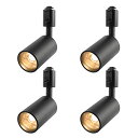 共同照明 4個セット ダクトレール用スポットライト LED一体型照明 60W形相当 850lm 電球色 GT-GD-10WW-B-4B ブラック スポットライト ライティングレール 照明器具 天井 おしゃれ COB 10W 一体式 LED内