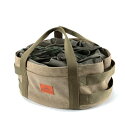 キャンピングムーン(CAMPING MOON) 極厚帆布 フリーバッグ L ダッチオーブン ケース 12インチ キャンプ アウトドア 収納バッグ DO-32-BK