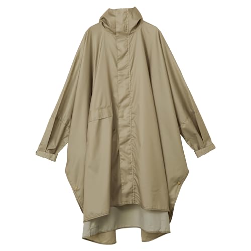 [ワールドパーティー] ウォーターリペレントレインポンチョ ベージュ はっ水 メンズ レディース レインポンチョ レインコート カッパ フード ポケット 無地 シンプル 男性 女性 通勤 通学 R0