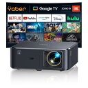 【JBLスピーカー&Google TV搭載】Yaber K2s プロジェクター 家庭用 高輝度 1080p プロジェクター 4k対応 オートフォーカス&自動台形...