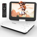 【2025年 市販唯一目の保護モード】 AESTIQUO ポータブルDVDプレーヤー 12.5型 dvdプレーヤー 10.5インチ液晶 cdプレーヤー【リモコン...