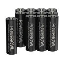 POWEROWL 単3形充電式電池、2800mAh 大容量電池 1.2V ニッケル水素12個パック(約1200回循環使用可能)