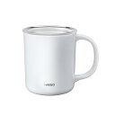 HARIO(ハリオ) セラミックコーティング 真空二重保温マグ ホワイト 350ml フタ付き CMG-350-W