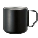 Zalatto マグカップ タンブラー 真空断熱 ステンレス サーモ アウトドア ハンドル付き 保冷 保温 二重構造 330ml ブラック (メンズ ライク お...