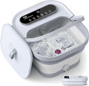 ALLJOY 足湯器 足湯 フットバス 折り畳み 35℃〜48℃の温度調節 6段階タイマー 10L大容量 デジタルパネル 過熱防止 電動足湯器 持ち手付き 蓋付...