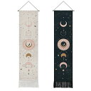 Shiny Flower 2個入り 月タペストリー 壁布 装飾布 北欧風布ポスター 壁掛け 壁飾り 模様替え 装飾用品 コットンリネン 芸術 インテリア 多機能...