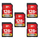 GIGASTONE 128GB SDカード 5枚セット UHS-I U1 Class 10 SDXC メモリーカード 高速 フルHD ビデオ デジタルカメラ S...