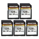 Gigastone SDカード 128GB 5枚セット メモリーカード A1 V30 U3 Class 10 SDXC 高速 4K UHD & Full HD ...