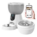【 カメラ付き給餌器+給水器(白)】INNEUTRAL 自動給餌器 自動給水器 2025 猫 中小型犬用 1080Pカメラ搭載 2K Wi-Fi 大容量 4L ...