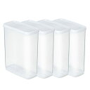 【まとめ買い4個セット】イノマタ化学 乾物ストッカー 4L ナチュラル ×4個セット 1214 | 保存容器 プラスチック キャニスター 縦型 容器 ケース 大容量 立てる 乾燥剤付き 食品 収納 パント