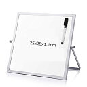 Ailenlan ホワイトボード 卓上 Whiteboard magnetic 25×25CM 自立式 両面 メッセージボード スタンド付き 小型 メモボード ...