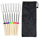 Goods Land 【 8本 セット 】 伸縮 バーベキュー スキュアー 串 BBQ フォーク 二股 焼き器 ステンレス おしゃれ ローストフォーク グリル ...