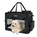 Totoro ball 犬用キャリーバッグ ソフトクレート 犬 キャリーケース 中型犬 犬用クレート 折りたたみ 犬 車用ケージ 5面メッシュ ロック付き 給水ボトルバンド付き 中小型犬・猫2匹 10kgまで『